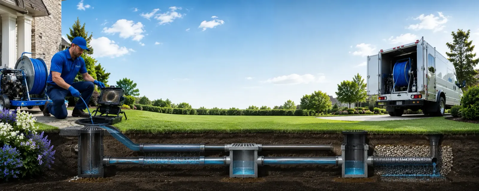 Outdoor drain cleaning information for Brookfield, MA